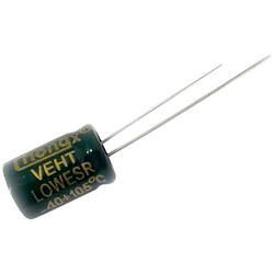 Конденсатор электролитический выводной 470uF 16V LOW ESR 8x12mm 105°C (Chongx)