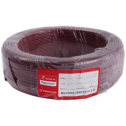 Провод монолитный 0.75mm2 (19AWG/D0.80мм, медь, PVC), коричневый