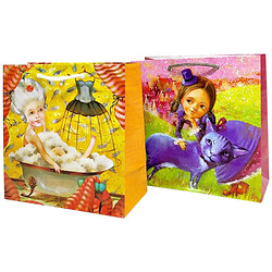 Пакет бумажный, 16 х 16 х 7 см, микс видов, Art Studio Of Happiness