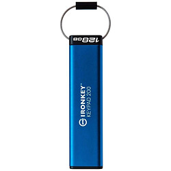 USB Flash Kingston IronKey Keypad 200, 128 Гб., Синий