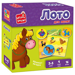 Игра развивающая с липучками "Лото. Ферма", Vladi Toys