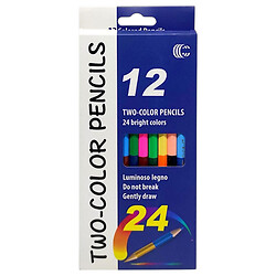Олівці кольорові "Two-color", 12 штук/24 кольори "С", Color-It