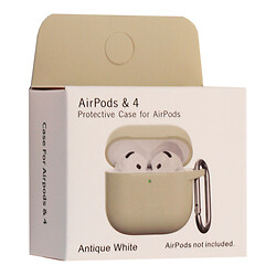 Чохол (накладка) Apple AirPods 4, Silicone Classic Case, Antique White, Білий