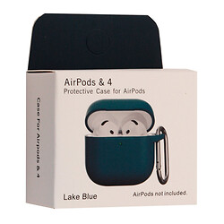 Чохол (накладка) Apple AirPods 4, Silicone Classic Case, Lake Blue, Синій