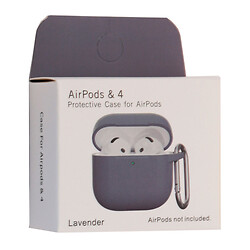 Чохол (накладка) Apple AirPods 4, Silicone Classic Case, Лавандовий