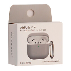 Чохол (накладка) Apple AirPods 4, Silicone Classic Case, Light Grey, Сірий