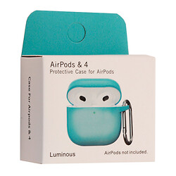 Чохол (накладка) Apple AirPods 4, Silicone Classic Case, Luminous, Прозорий