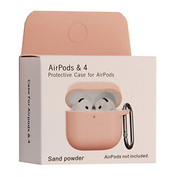Чохол (накладка) Apple AirPods 4, Silicone Classic Case, Sand Powder, Рожевий