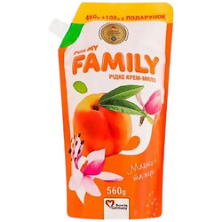 Крем-мыло For my FAMILY Магнолия и персик дой-пак 560 г