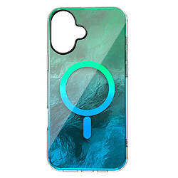 Чехол (накладка) Apple iPhone 16, Shiny Mountain, MagSafe, Green-Blue, Зеленый
