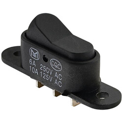 Переключатель 1-клав. черный KCD1-13-102 B/B ON-ON 220V