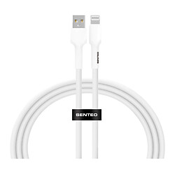 USB кабель SENTEO SL-03 Apple iPhone SE 2022 / iPhone 14 Pro Max / iPhone 14 Plus / iPhone 14 Pro / iPhone 14 / iPhone 13 Pro / iPhone 13 Mini / iPhone 13 / iPhone 13 Pro Max / iPhone 12 Mini / iPhone 12 Pro Max / iPhone 12 Pro, Lightning, 1.0 м., Белый