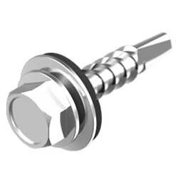TEX-HF Гвинт 4,8х25, цинк білий, EPDM для дерева t-max=2 мм