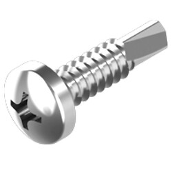 TEX-P Гвинт 4,2х45, цинк білий, напівкругла головка PH, t-max=3 мм