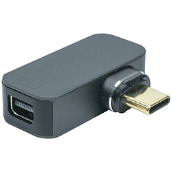 Адаптер PowerPlant, Mini DisplayPort, Type-C, Чорний
