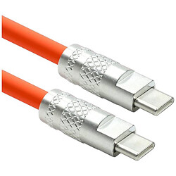 Кабель PowerPlant, Type-C, 3.0 м., Помаранчевий
