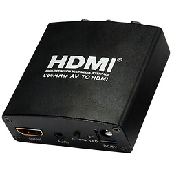 Адаптер PowerPlant CA911479, HDMI, 3RCA, Чорний