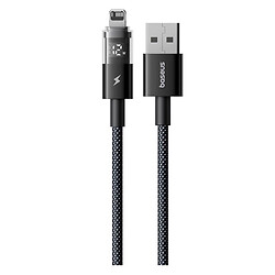 USB кабель Baseus P10382700121-01 Display 2 Apple iPhone SE 2022 / iPhone 14 Pro Max / iPhone 14 Plus / iPhone 14 Pro / iPhone 14 / iPhone 13 Pro / iPhone 13 Mini / iPhone 13 / iPhone 13 Pro Max / iPhone 12 Mini, Lightning, 2.0 м., Чорний