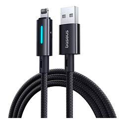 USB кабель Baseus P10379003121-01 Lit Button-Control Apple iPhone SE 2022 / iPhone 14 Pro Max / iPhone 14 Plus / iPhone 14 Pro / iPhone 14 / iPhone 13 Pro / iPhone 13 Mini / iPhone 13 / iPhone 13 Pro Max / iPhone 12 Mini, Lightning, 2.0 м., Чорний