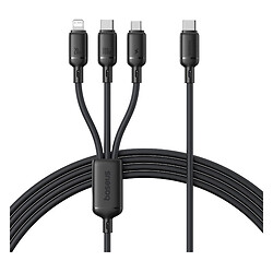 USB кабель Baseus P10377706123-00 Silky Apple iPhone SE 2022 / iPhone 14 Pro Max / iPhone 14 Plus / iPhone 14 Pro / iPhone 14 / iPhone 13 Pro / iPhone 13 Mini / iPhone 13 / iPhone 13 Pro Max / iPhone 12 Mini, Lightning, MicroUSB, 1.0 м., Черный