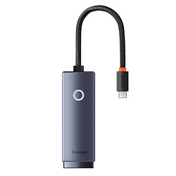 Адаптер Baseus WKQX000313 Lite, RJ45, Type-C, Серый