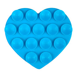 Держатель-присоска Double Side Silicone Heart, Голубой