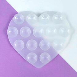 Держатель-присоска Double Side Silicone Heart, Прозрачный