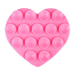 Держатель-присоска Double Side Silicone Heart, Розовый