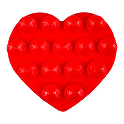 Держатель-присоска Double Side Silicone Heart, Красный