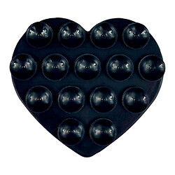 Держатель-присоска Double Side Silicone Heart, Черный