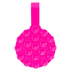 Тримач-присоска Double Side Silicone with a Strap, Малиновий