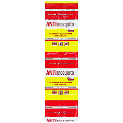 Пластины от комаров "ANTImosquito" без запаха, 10 шт/уп