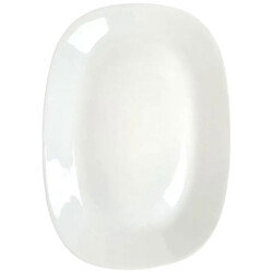 Тарілка скляна овальна "Vittora Blanco: Square", 230 мм
