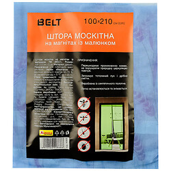 Штора москитная на магнитах "Belt" с рисунком