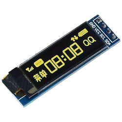 OLED LCD 0.91" 128x32 I2C (желтый) дисплей для ARDUINO