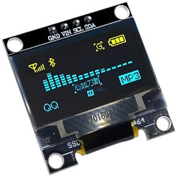 OLED LCD 0.96" 128x64 I2C (желто-синий) дисплей для ARDUINO