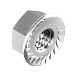 DIN6923 Гайка М10x1,25 фл.6, цинк білий, зубчата