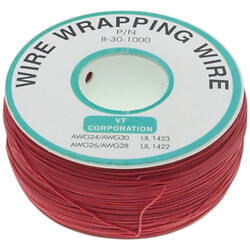 Одножильный монтажный провод 32AWG 0.2 мм 260 метров. Цвет - красный