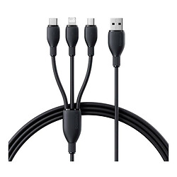 USB кабель Baseus P10376303121-01 Ultra-Fast Apple iPhone SE 2022 / iPhone 14 Pro Max / iPhone 14 Plus / iPhone 14 Pro / iPhone 14 / iPhone 13 Pro / iPhone 13 Mini / iPhone 13 / iPhone 13 Pro Max, Lightning, Type-C, MicroUSB, 0.8 м., Черный