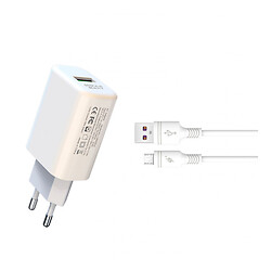 СЗУ XO L85D, З кабелем, MicroUSB, Білий