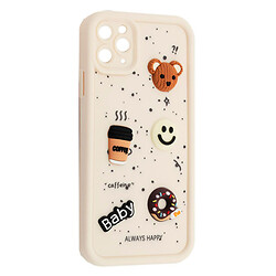 Чохол (накладка) Apple iPhone 12 Pro, HAPPY Donut, Білий