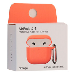 Чехол (накладка) Apple AirPods 4, Silicone Classic Case, Оранжевый