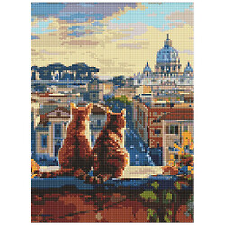 Алмазная мозаика "Котики в Риме", 30х40 см, Ідейка