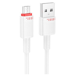 USB кабель Borofone BX110, MicroUSB, 1.0 м., Білий
