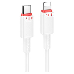 USB кабель Borofone BX110 Apple iPhone SE 2022 / iPhone 14 Pro Max / iPhone 14 Plus / iPhone 14 Pro / iPhone 14 / iPhone 13 Pro / iPhone 13 Mini / iPhone 13 / iPhone 13 Pro Max / iPhone 12 Mini / iPhone 12 Pro Max / iPhone 12 Pro, Lightning, 1.0 м., Белый