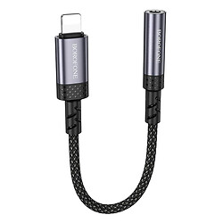Адаптер Borofone BV24 Apple iPhone SE 2022 / iPhone 14 Pro Max / iPhone 14 Plus / iPhone 14 Pro / iPhone 14 / iPhone 13 Pro / iPhone 13 Mini / iPhone 13 / iPhone 13 Pro Max / iPhone 12 Mini / iPhone 12 Pro Max / iPhone 12 Pro, 0.15 м., 3.5 мм., Серый