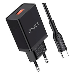 СЗУ Jokade JB048, С кабелем, Type-C, Черный