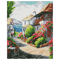 Алмазна мозаїка "Місто біля моря", 40х50 см, Ідейка