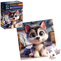 Пазлы "De.tail. Малый хаски", 64 детали, Vladi Toys