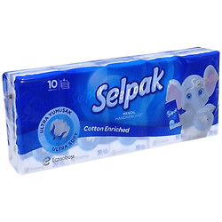 Серветки-хусточки паперові, чотиришарові, Selpak